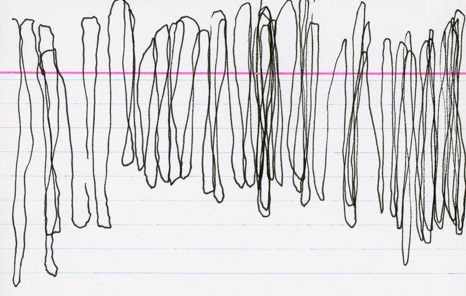 One of the various sketches of CARDS, graphical sound work by Stephan Froleyks