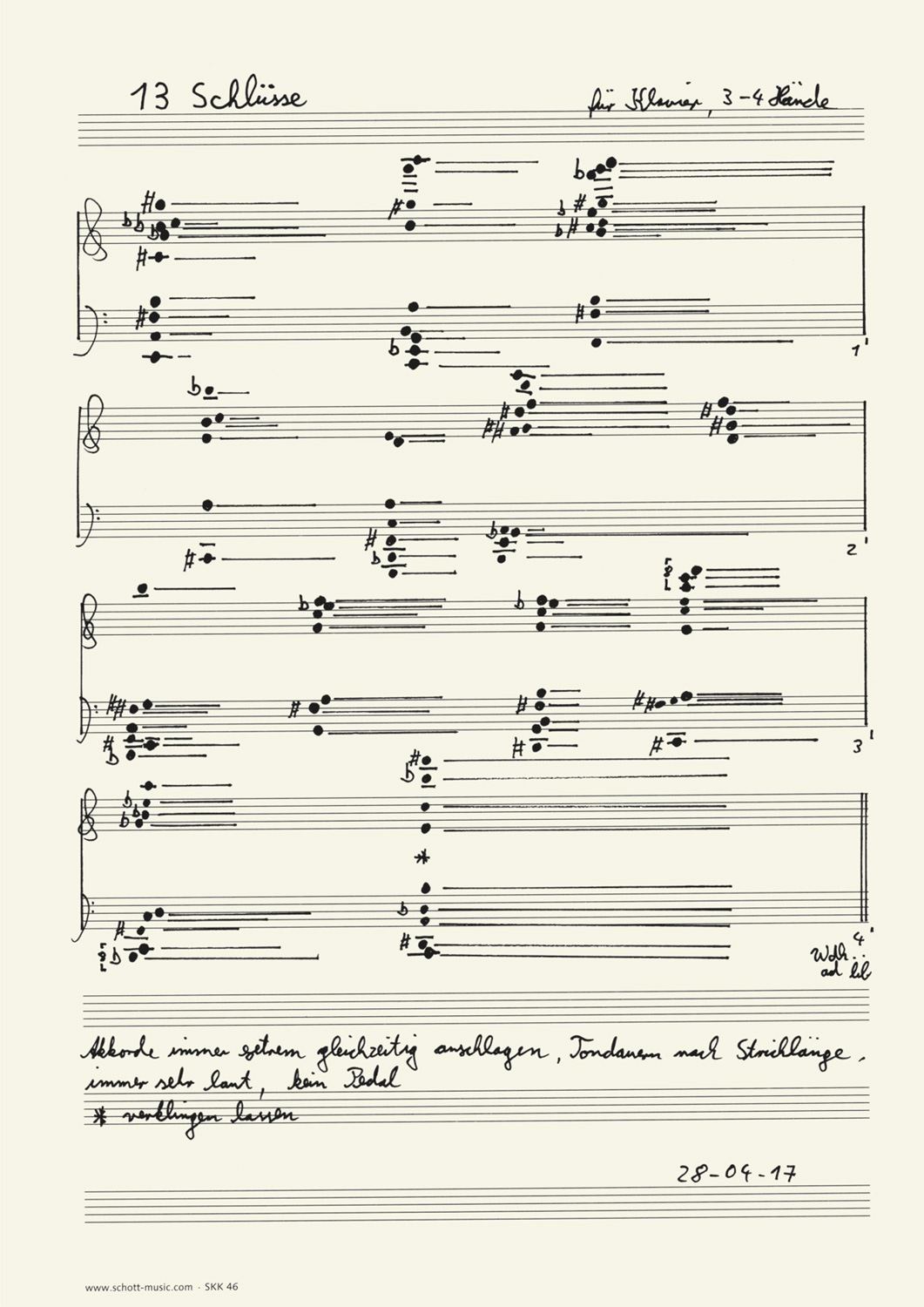 13 Schlüsse
